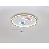 Modern Footprint Design LED Ceiling Light Nordic Metal Flush Mount for Bedroom Playroom