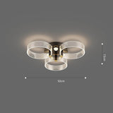 Modern Geometric Circles LED Flush Mount Ceiling Light for Contemporary Living Room