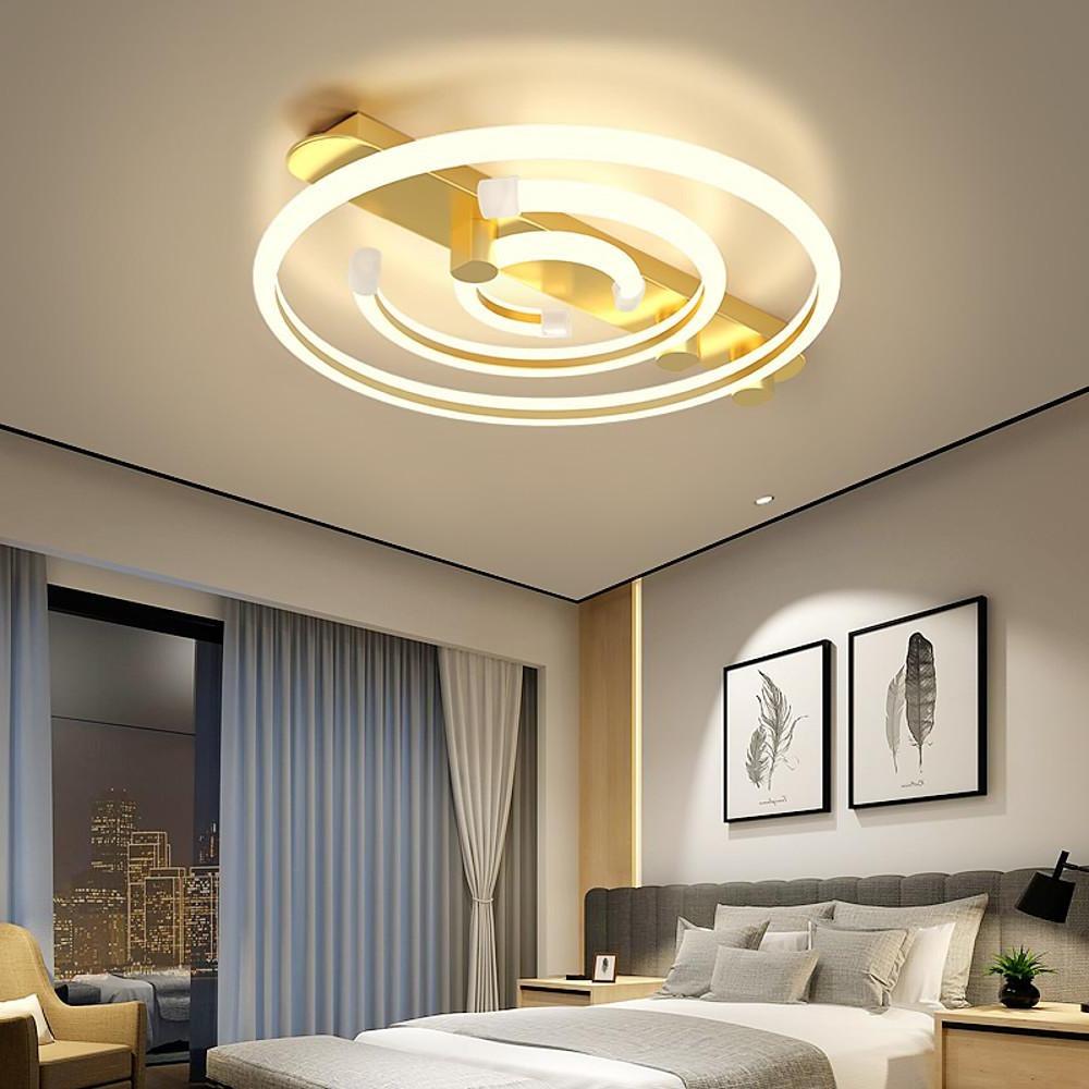 Modern Abstract Circular LED Flush Mount Ceiling Lamp for Bedroom and Office