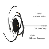 22 Inch Modern Semicircle LED Flush Mount Ceiling Light for Bedroom Artistic Aluminum Fixture