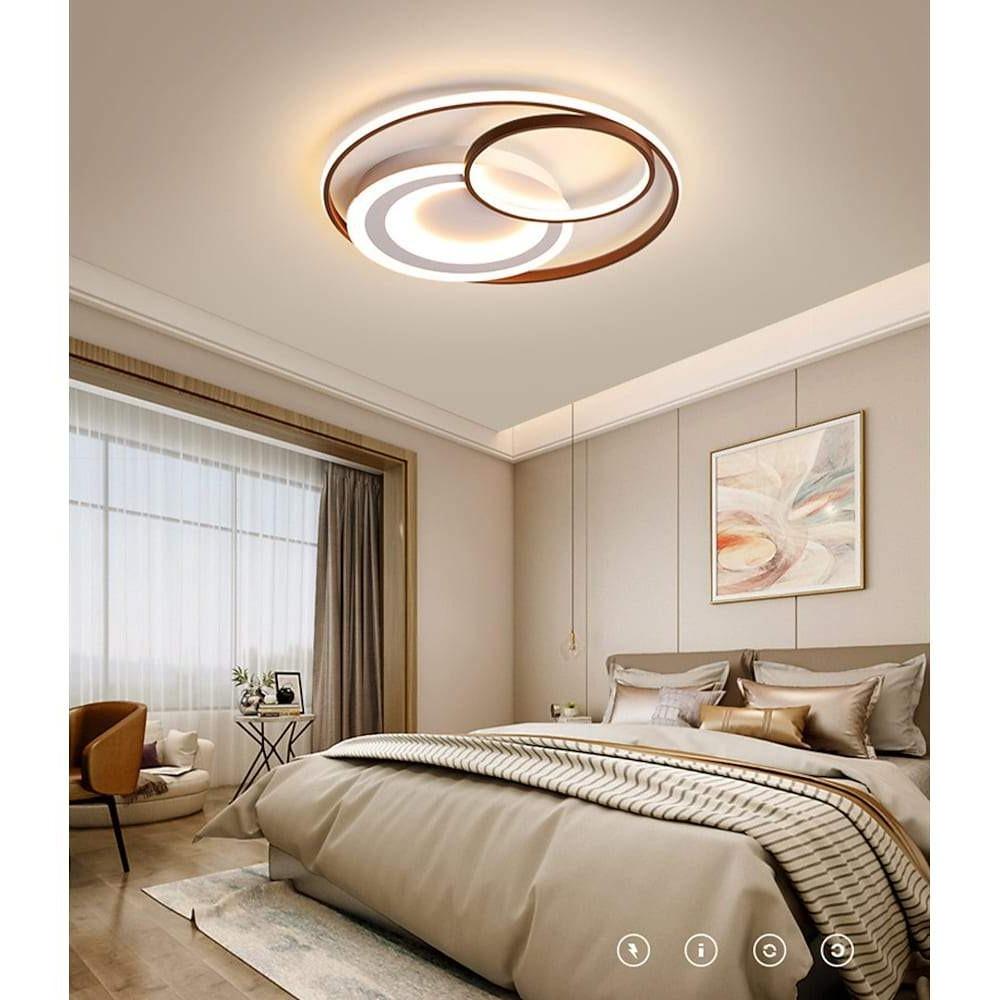 3 Ring Dimmable LED Modern Flush Mount Ceiling Light for Living Room and Bedroom