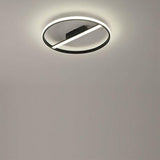 Modern Circle LED Flush Mount Ceiling Light Contemporary Metal 18 Inch Low Profile Fixture