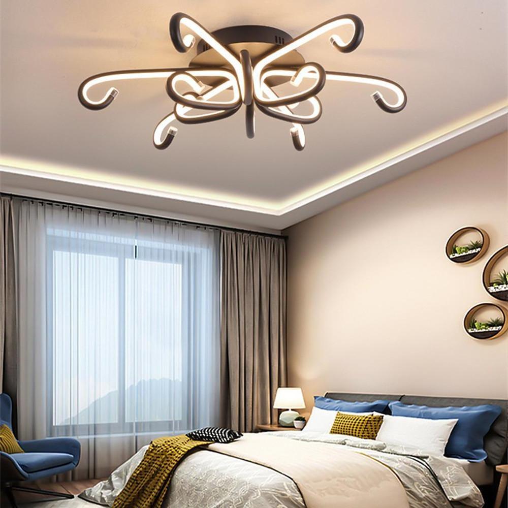 Modern Geometric Octopus LED Flush Mount Ceiling Light Fixture for Living Room and Bedroom