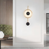 Kandy Alabaster LED Wall Sconce Luxury Natural Marble and Metal Indoor Lighting Set of Two