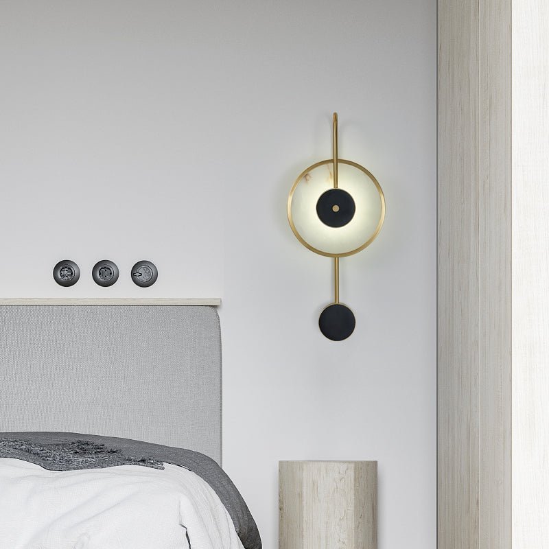 Kandy Alabaster LED Wall Sconce Luxury Natural Marble and Metal Indoor Lighting Set of Two