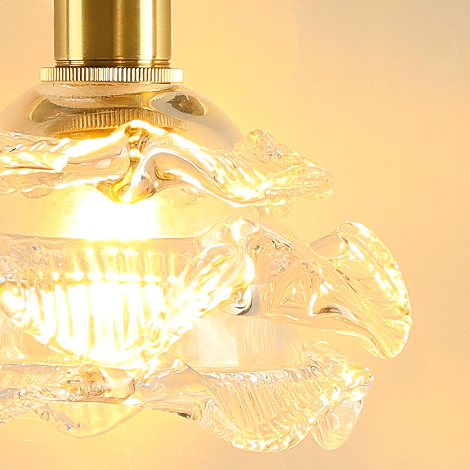 Kano Solid Brass Wall Sconce with Adjustable Arm and Clear Glass Shade for Indoor Use