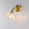 Kano Solid Brass Wall Sconce with Adjustable Arm and Clear Glass Shade for Indoor Use