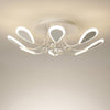 Modern LED Crystal Flush Mount Ceiling Light 8 Lights for Luxury Indoor Home Lighting