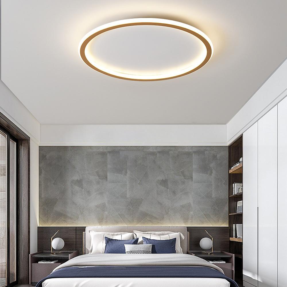 Geometric Square Circular Dimmable LED Flush Mount Nordic Ceiling Light Fixture