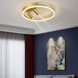 Minimalist Black Circular LED Flush Mount Ceiling Light for Modern Entryway and Corridor Decor