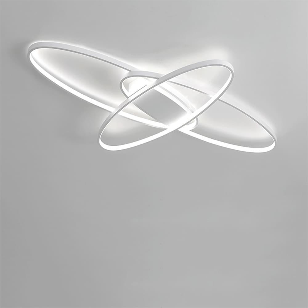 Modern LED Overlapping Oval Ceiling Light Contemporary Flush Mount Fixture