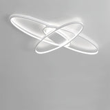 Modern LED Overlapping Oval Ceiling Light Contemporary Flush Mount Fixture