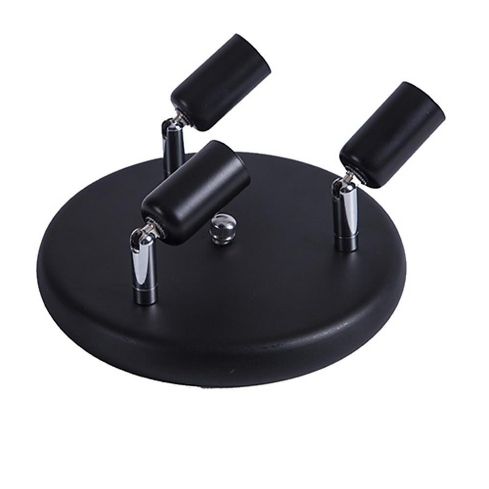 Modern Industrial 3 Light Metal Flush Mount Ceiling Fixture Black LED Geometric Lighting for Bedrooms