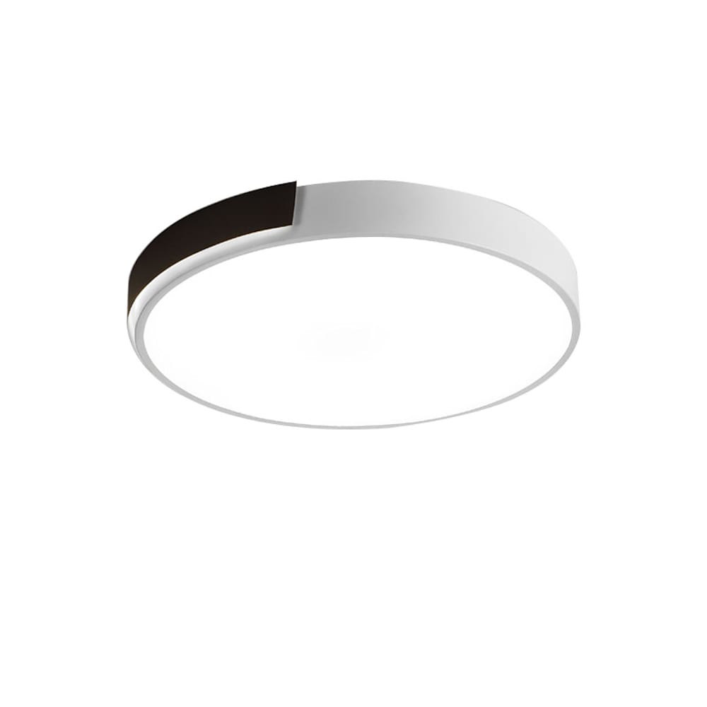 Dimmable Circular Modern LED Flush Mount Ceiling Light 20 Inch Nordic Metal 36W Fixture for Living Room Bedroom