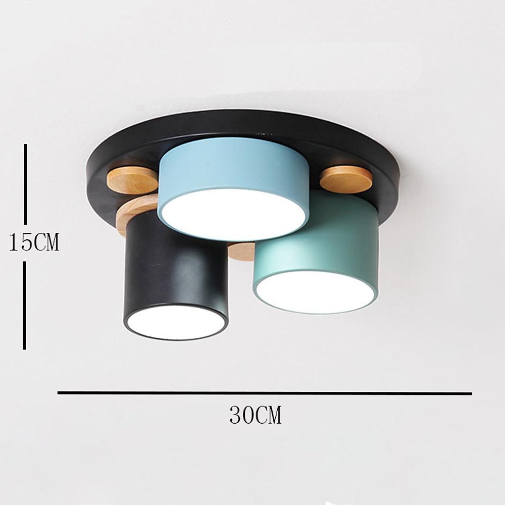 Modern Geometric Lantern LED Flush Mount Ceiling Light Fixture for Living Room and Bedroom Lighting