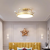 Modern Nordic Circular LED Flush Mount Ceiling Light Dimmable Acrylic Fixture for Home