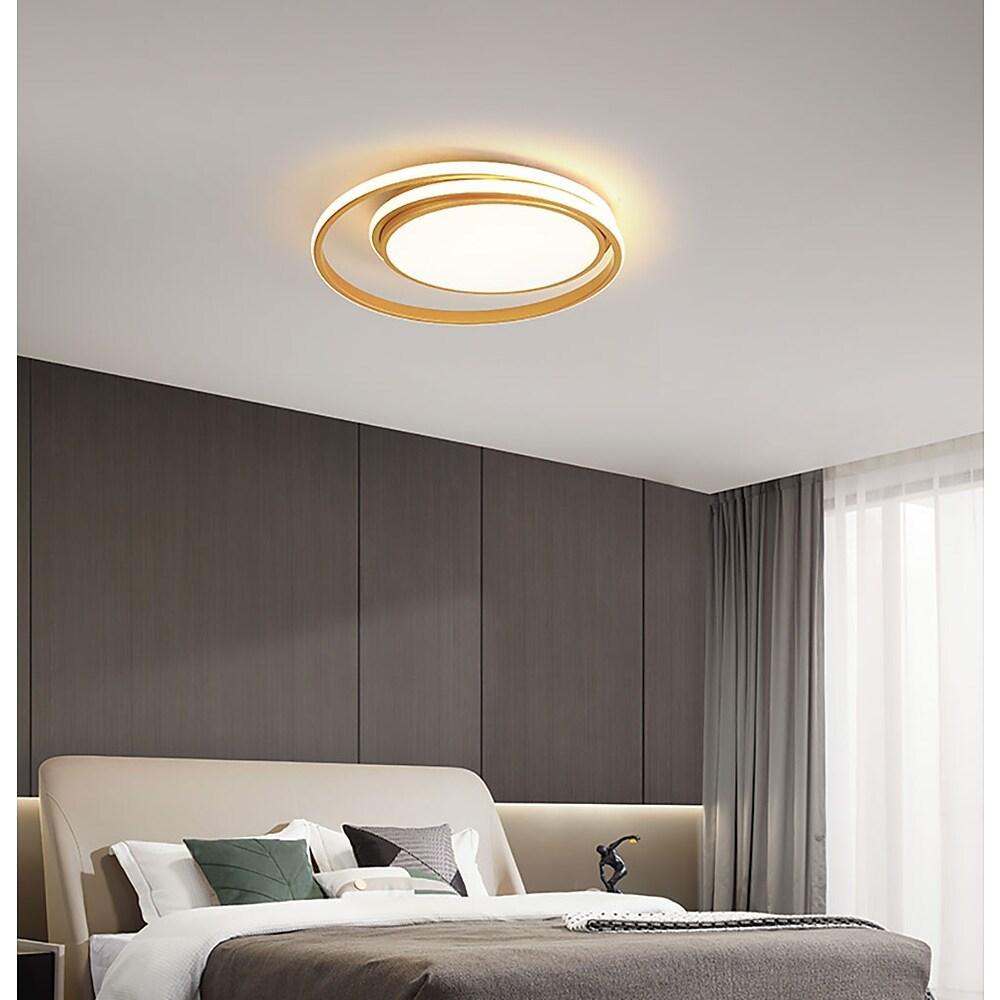 Modern Round LED Flush Mount Ceiling Light for Bedroom and Living Room Minimalist Acrylic Fixture