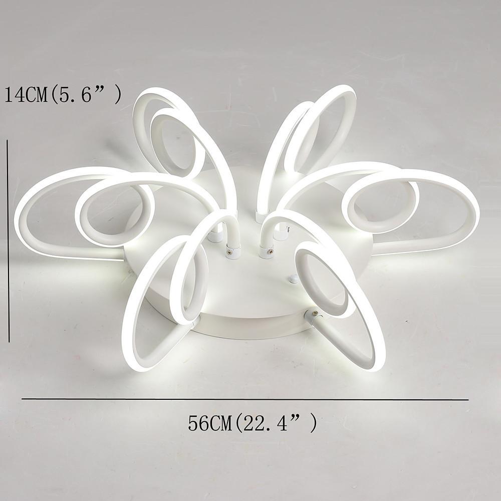 Modern Flower Shaped LED Flush Mount Ceiling Light with Silica Gel Shade for Bedroom and Contemporary Spaces