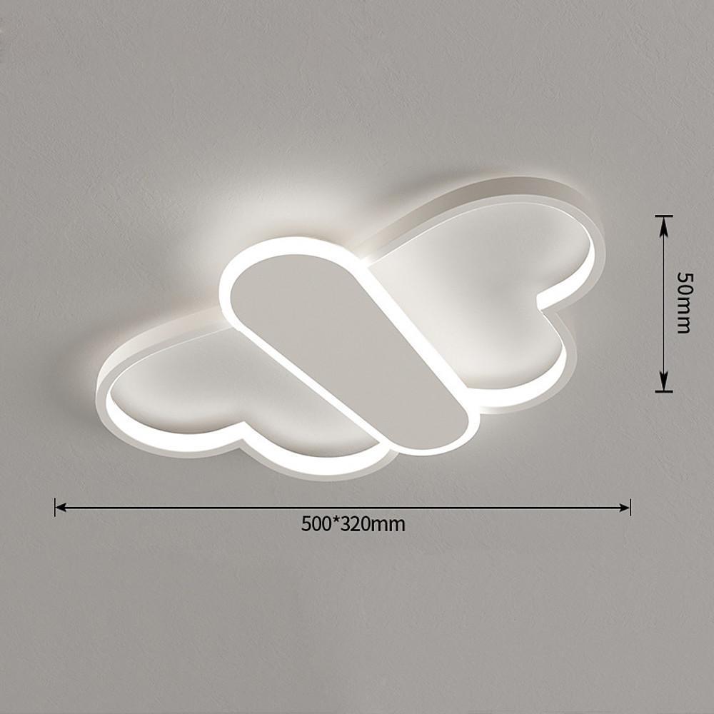 Modern Butterfly LED Flush Mount Ceiling Light Dimmable Remote Control Kids Bedroom Fixture