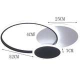 Modern Geometric Triple Circle LED Flush Mount Light for Bedroom