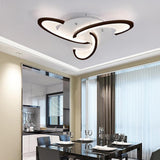 Modern Geometric Acrylic LED Flush Mount Ceiling Lamp with Dimmable Multi Layer Design for Living Room