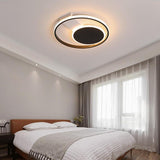 Modern Dual Circle LED Flush Mount Ceiling Light for Bedroom and Living Room 16 Inch 30W
