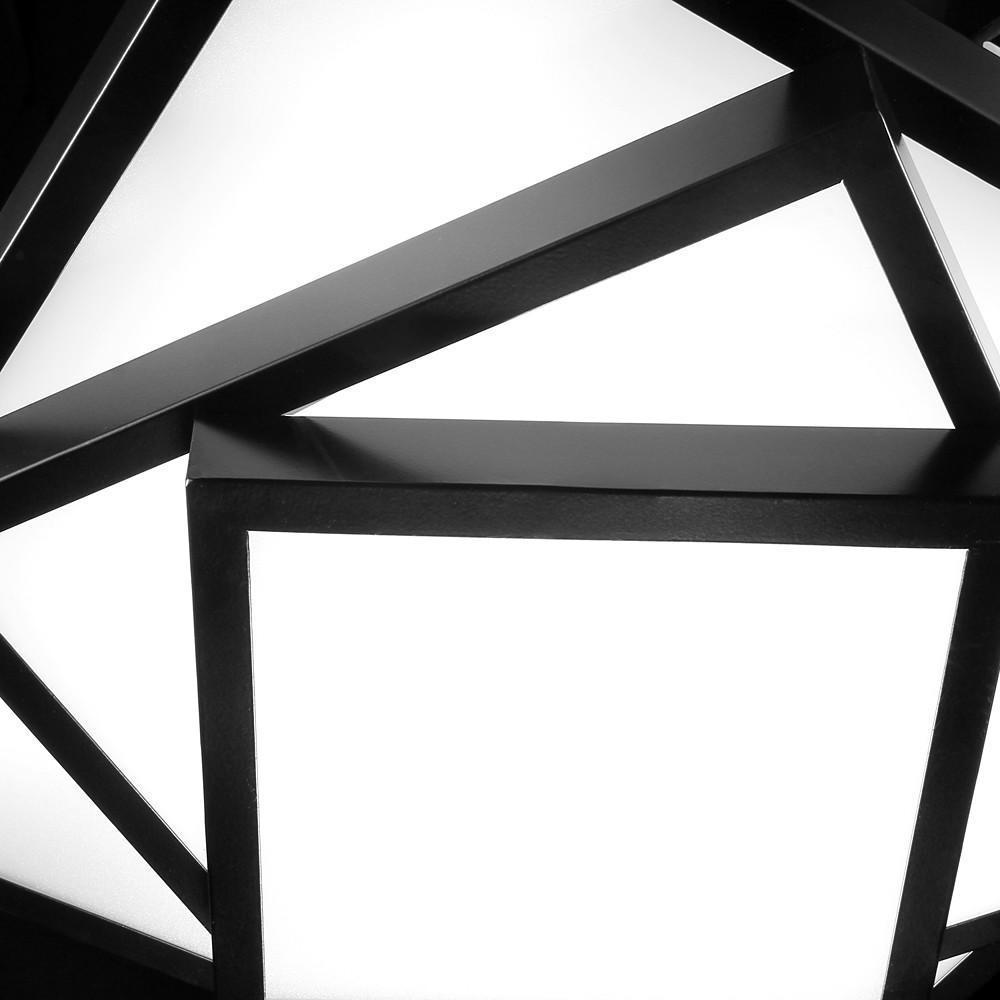 Modern Geometric Three Square LED Flush Mount Ceiling Light Dimmable Acrylic Fixture