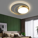 Modern Nordic Black LED Ceiling Light Multiple Circles Flush Mount Lamp for Living Room