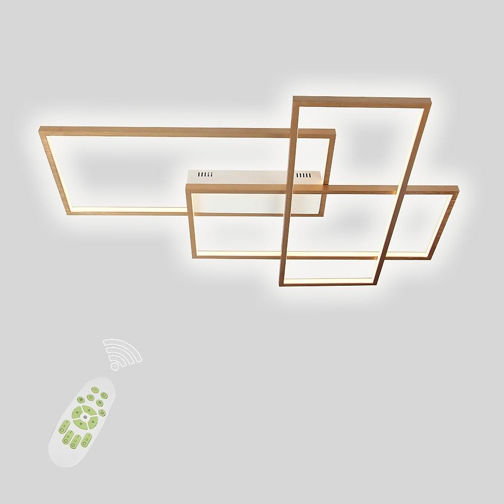 Modern Rectangular Three Tier LED Flush Mount Ceiling Light with Integrated Central Panel