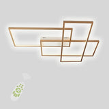 Modern Rectangular Three Tier LED Flush Mount Ceiling Light with Integrated Central Panel