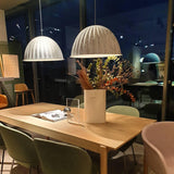 Large Acoustic Felt Dome Pendant Light Recycled Plastic Modern Hanging Ceiling Lamp