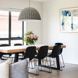 Large Acoustic Felt Dome Pendant Light Recycled Plastic Modern Hanging Ceiling Lamp