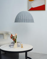 Large Acoustic Felt Dome Pendant Light Recycled Plastic Modern Hanging Ceiling Lamp