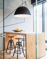 Large Acoustic Felt Dome Pendant Light Recycled Plastic Modern Hanging Ceiling Lamp