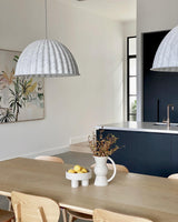 Large Acoustic Felt Dome Pendant Light Recycled Plastic Modern Hanging Ceiling Lamp