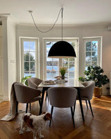 Large Acoustic Felt Dome Pendant Light Recycled Plastic Modern Hanging Ceiling Lamp