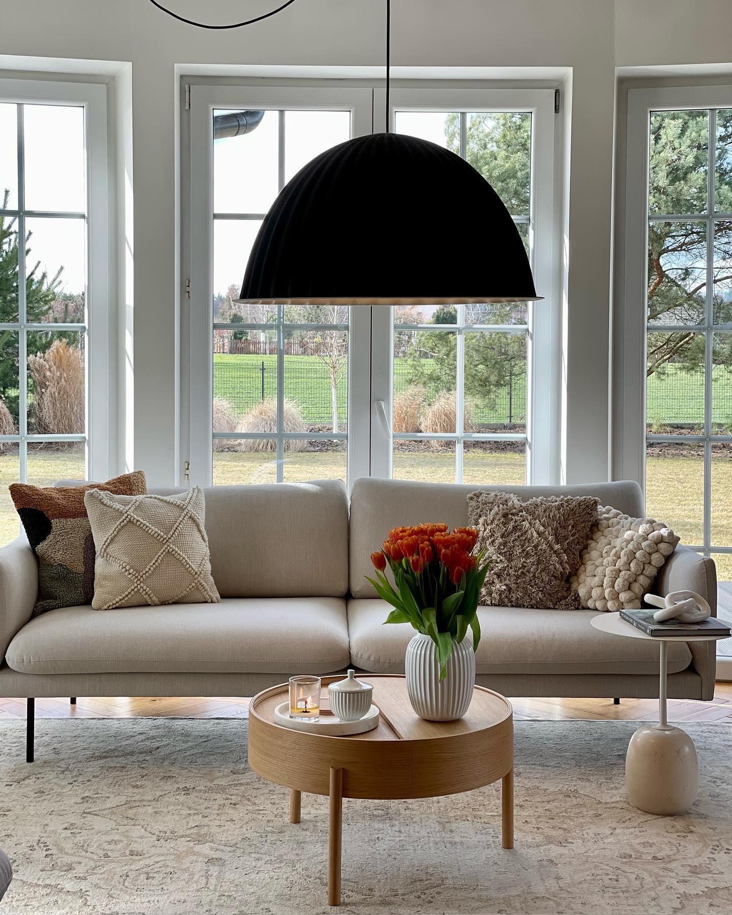 Large Acoustic Felt Dome Pendant Light Recycled Plastic Modern Hanging Ceiling Lamp