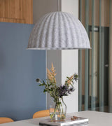 Large Acoustic Felt Dome Pendant Light Recycled Plastic Modern Hanging Ceiling Lamp