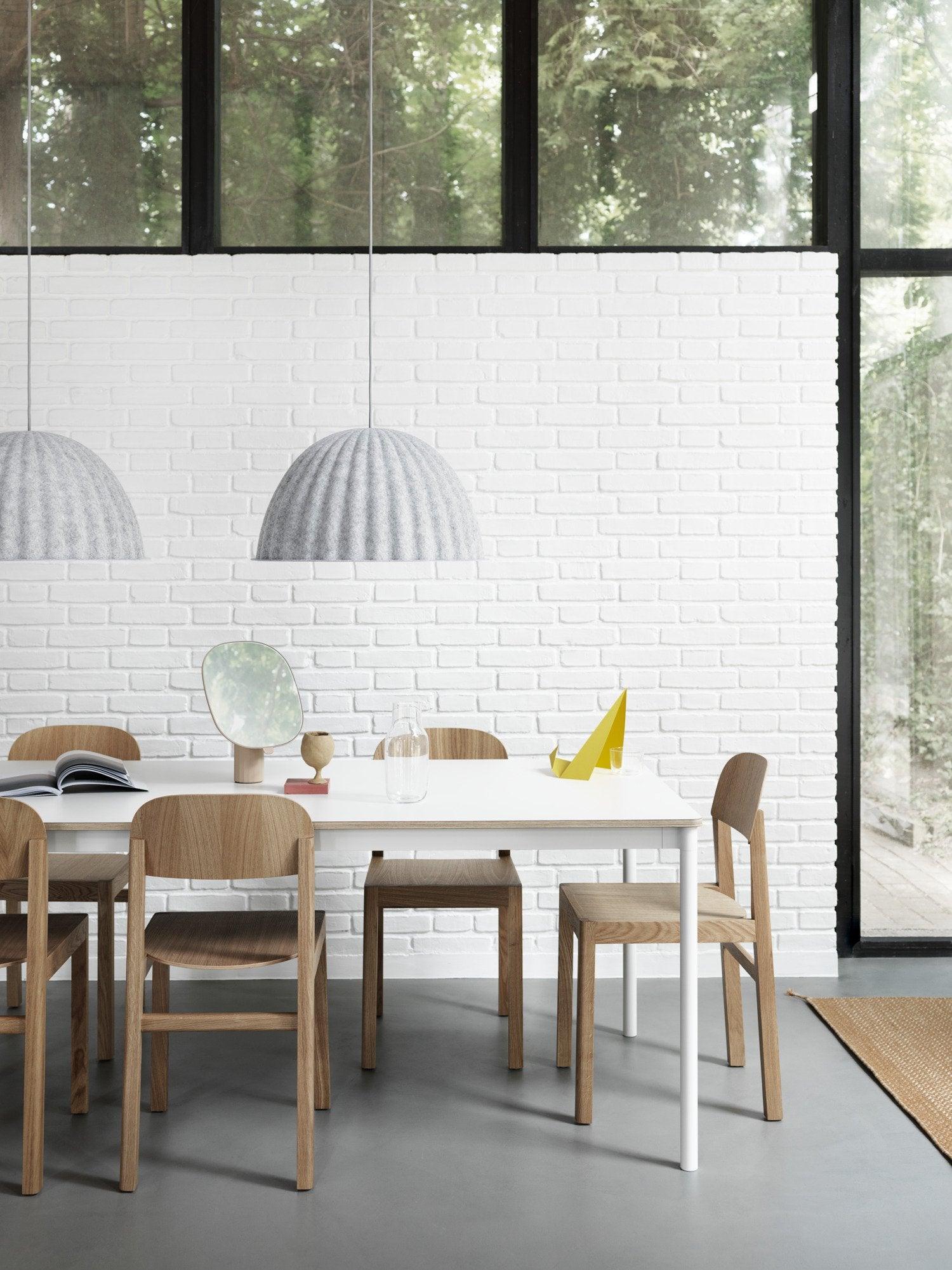 Large Acoustic Felt Dome Pendant Light Recycled Plastic Modern Hanging Ceiling Lamp