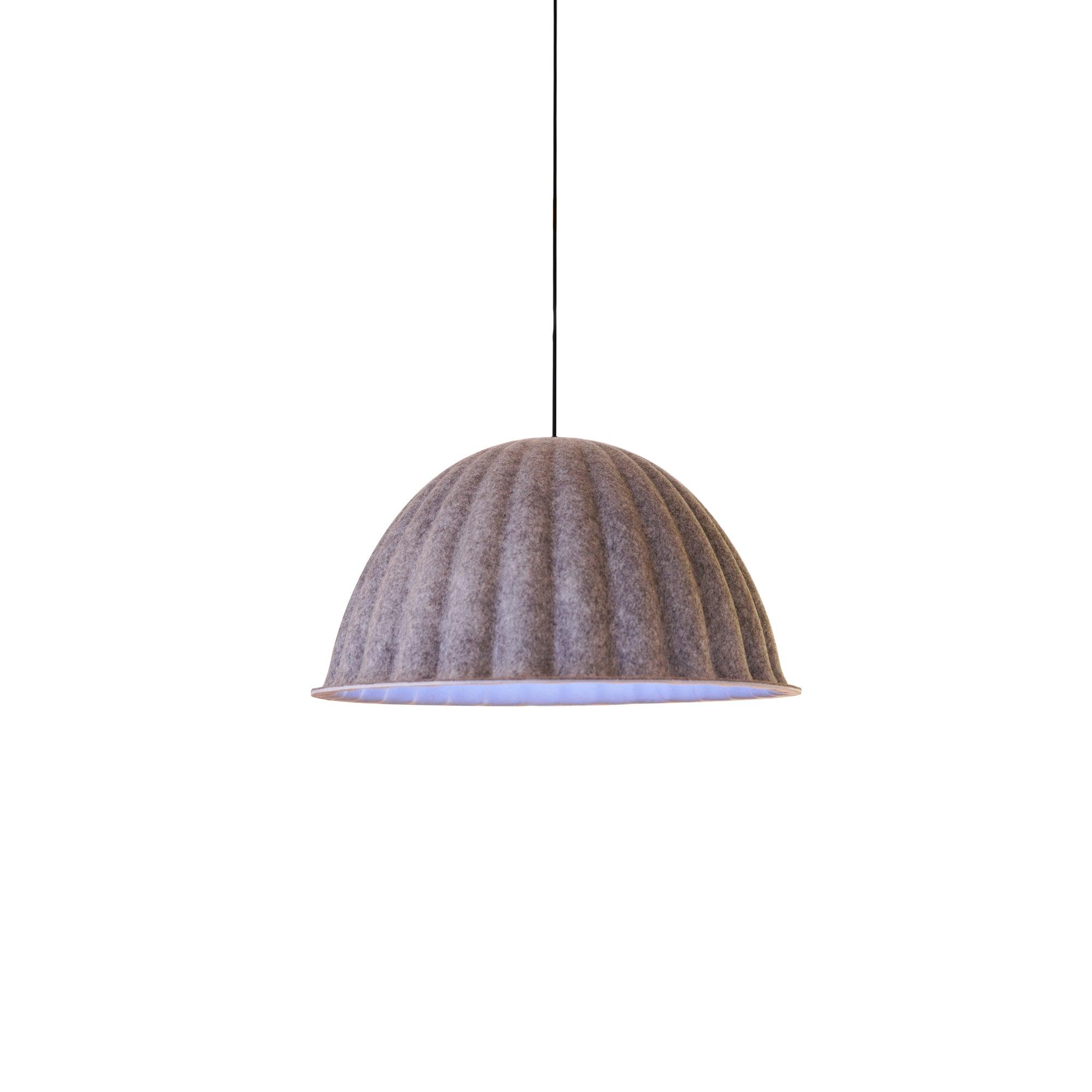 Large Acoustic Felt Dome Pendant Light Recycled Plastic Modern Hanging Ceiling Lamp