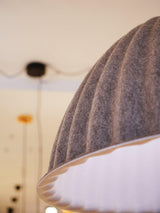 Large Acoustic Felt Dome Pendant Light Recycled Plastic Modern Hanging Ceiling Lamp