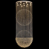 Large Double Sphere Crystal Chandelier 5 Tier Modern LED Metal Hanging Light