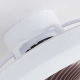 20 Inch Round Flush Mount Bladeless Ceiling Fan with Enclosed LED Light and Remote Control
