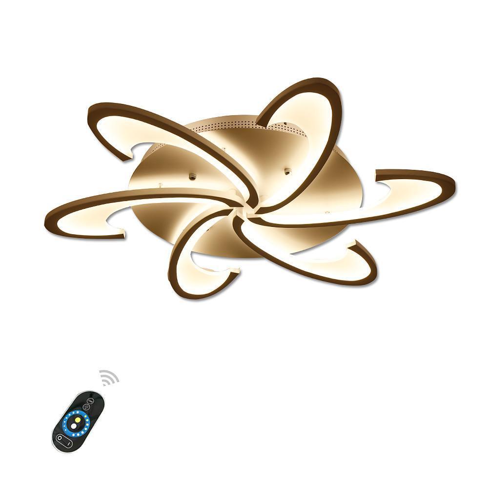 Contemporary Geometric Wave LED Flush Mount Ceiling Light Modern Circle Dimmable Fixture