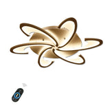 Contemporary Geometric Wave LED Flush Mount Ceiling Light Modern Circle Dimmable Fixture