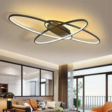 Modern LED Overlapping Oval Ceiling Light Contemporary Flush Mount Fixture