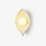 Leaf Canoe Organic Resin Wall Sconce Modern Textured Indoor Accent Lighting