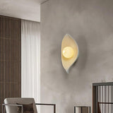 Leaf Canoe Organic Resin Wall Sconce Modern Textured Indoor Accent Lighting