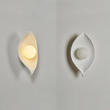 Leaf Canoe Organic Resin Wall Sconce Modern Textured Indoor Accent Lighting
