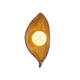 Leaf Canoe Organic Resin Wall Sconce Modern Textured Indoor Accent Lighting